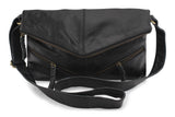 DINA LEATHER HANDBAG IN BLACK - PURE Accessories