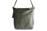 ISABEL LEATHER BACKPACK IN OLIVE GREY - PURE Accessories