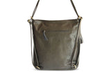 ISABEL LEATHER BACKPACK IN OLIVE GREY - PURE Accessories