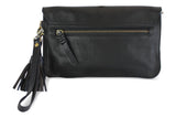 JANE LEATHER CLUTCH IN BLACK - PURE Accessories