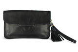 JANE LEATHER CLUTCH IN BLACK - PURE Accessories