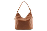 LOLA HOBO LEATHER HANDBAG IN MOCCA - PURE Accessories