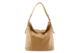 LOLA HOBO LEATHER HANDBAG IN TAN - PURE Accessories