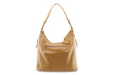 LOLA HOBO LEATHER HANDBAG IN TAN - PURE Accessories