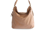LOLA HOBO LEATHER HANDBAG IN NUDE - PURE Accessories