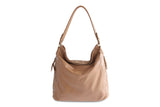 LOLA HOBO LEATHER HANDBAG IN NUDE - PURE Accessories