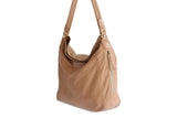 LOLA HOBO LEATHER HANDBAG IN NUDE - PURE Accessories