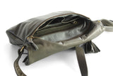 LOUISE LEATHER HANDBAG IN OLIVE GREY - PURE Accessories