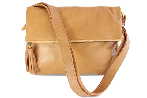 LOUISE LEATHER HANDBAG IN TAN - PURE Accessories
