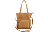 DANIELLE LEATHER HANDBAG IN TAN - PURE Accessories