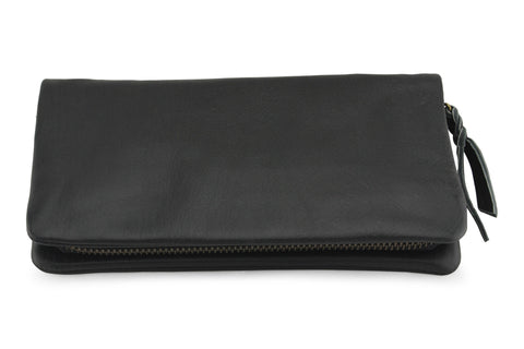 LEATHER PURSE IN BLACK - PURE Accessories
