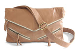 DINA LEATHER HANDBAG IN NUDE - PURE Accessories