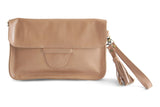JANE LEATHER CLUTCH IN NUDE - PURE Accessories