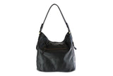 LOLA HOBO LEATHER HANDBAG IN BLACK - PURE Accessories