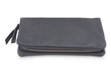 LEATHER PURSE IN NAVY - PURE Accessories