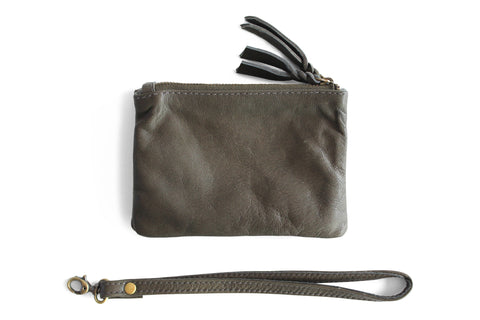 COIN PURSE IN OLIVE GREY - PURE Accessories